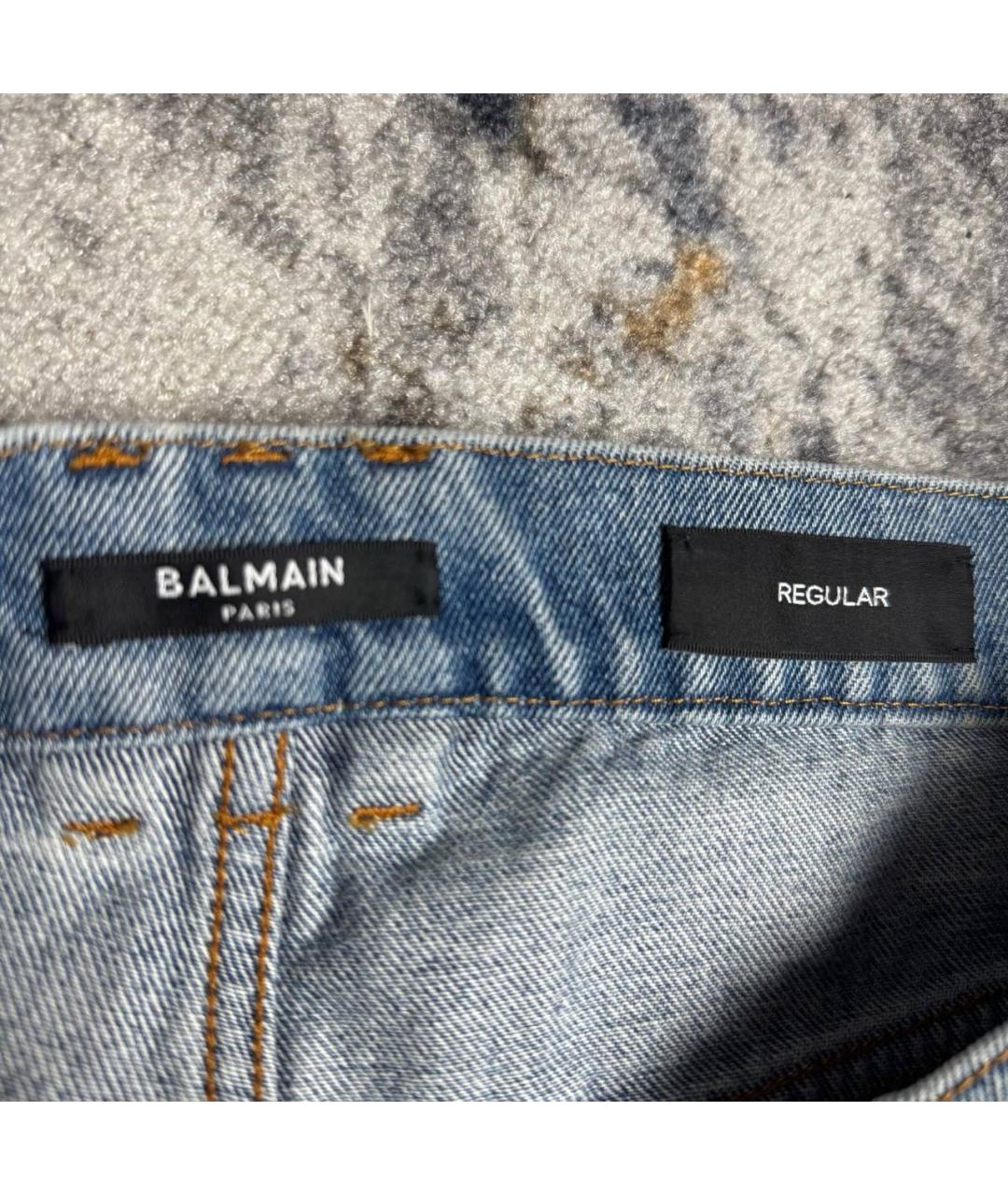 BALMAIN Голубые хлопковые джинсы, фото 8