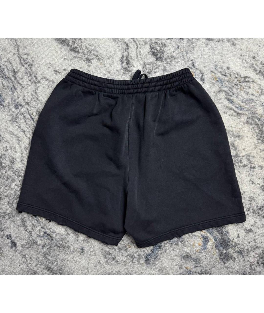 BALENCIAGA Черные хлопковые шорты, фото 2