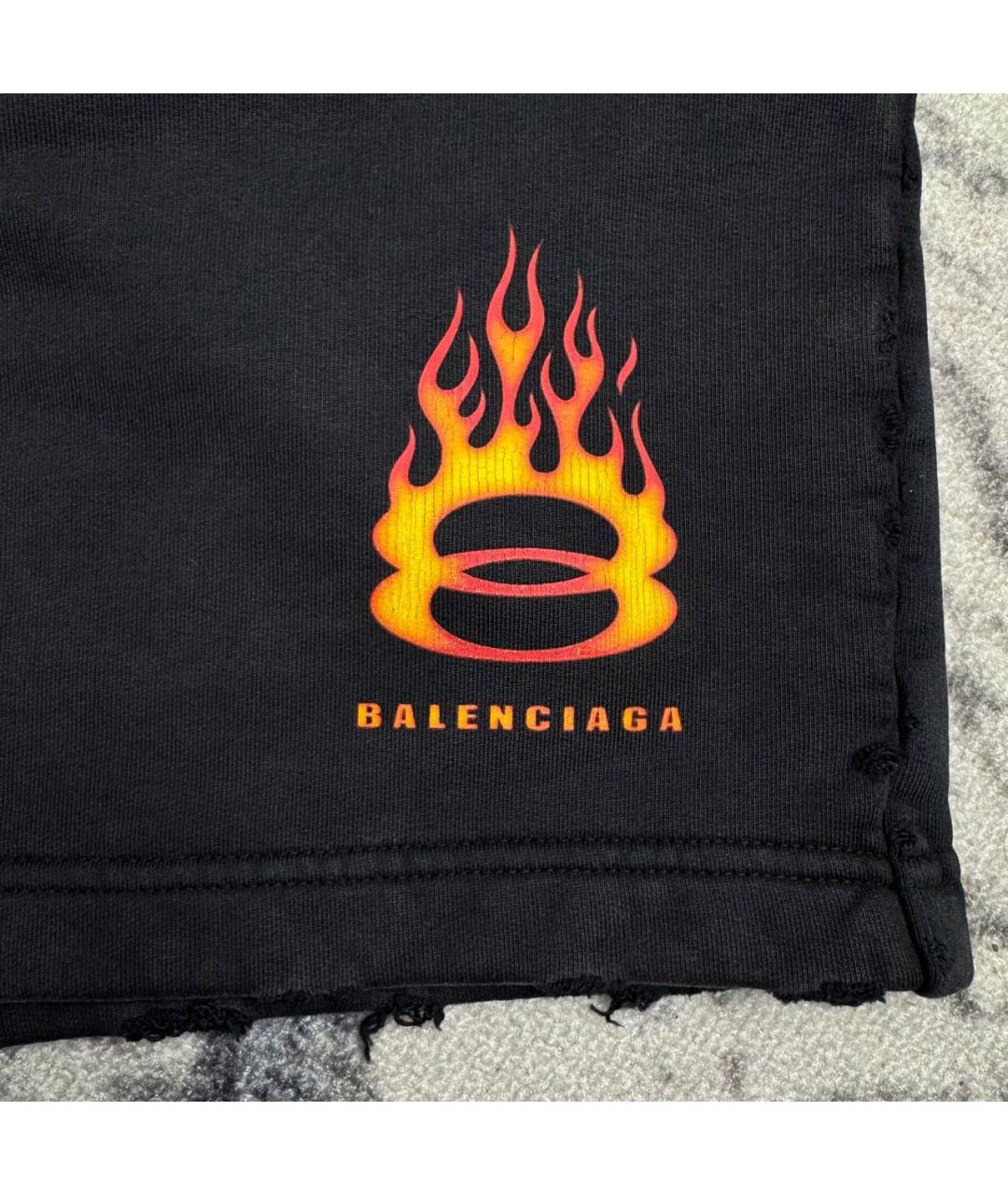 BALENCIAGA Черные хлопковые шорты, фото 4