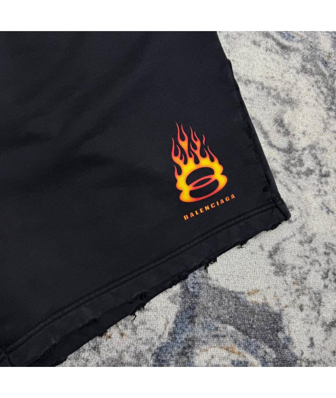 BALENCIAGA Черные хлопковые шорты, фото 5