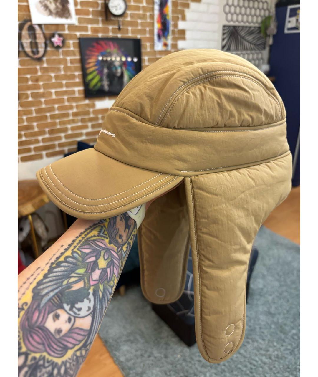 JACQUEMUS Бежевый синтетический капюшон, фото 7