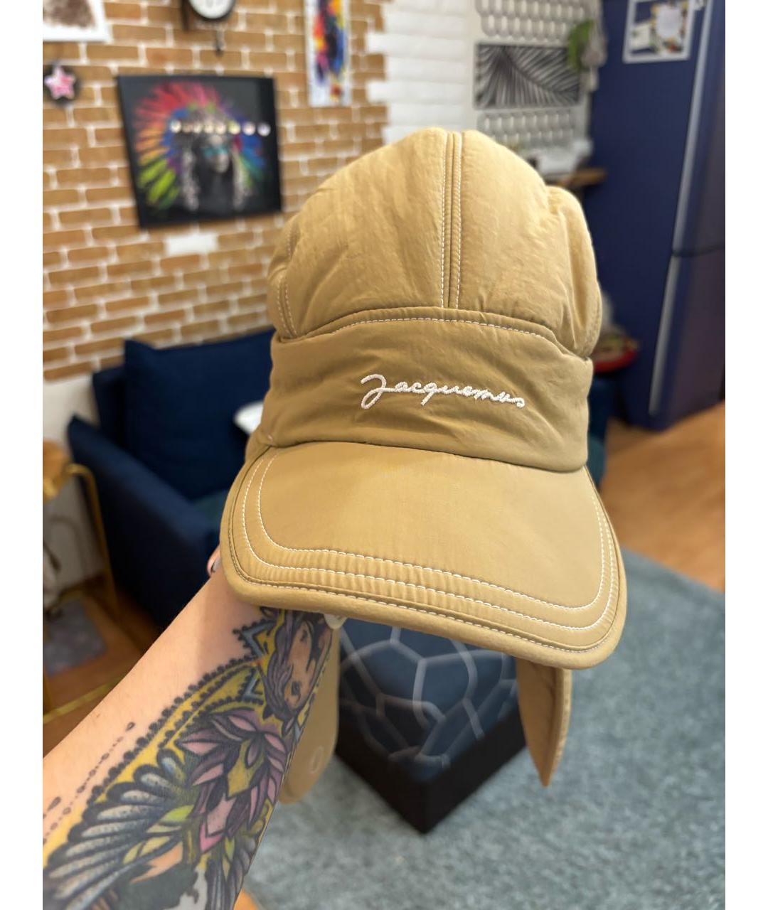 JACQUEMUS Бежевый синтетический капюшон, фото 2