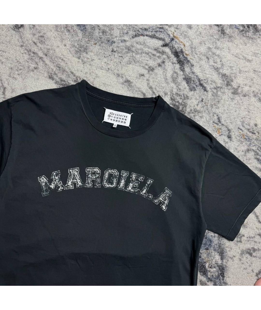 MAISON MARGIELA Серая хлопковая футболка, фото 3