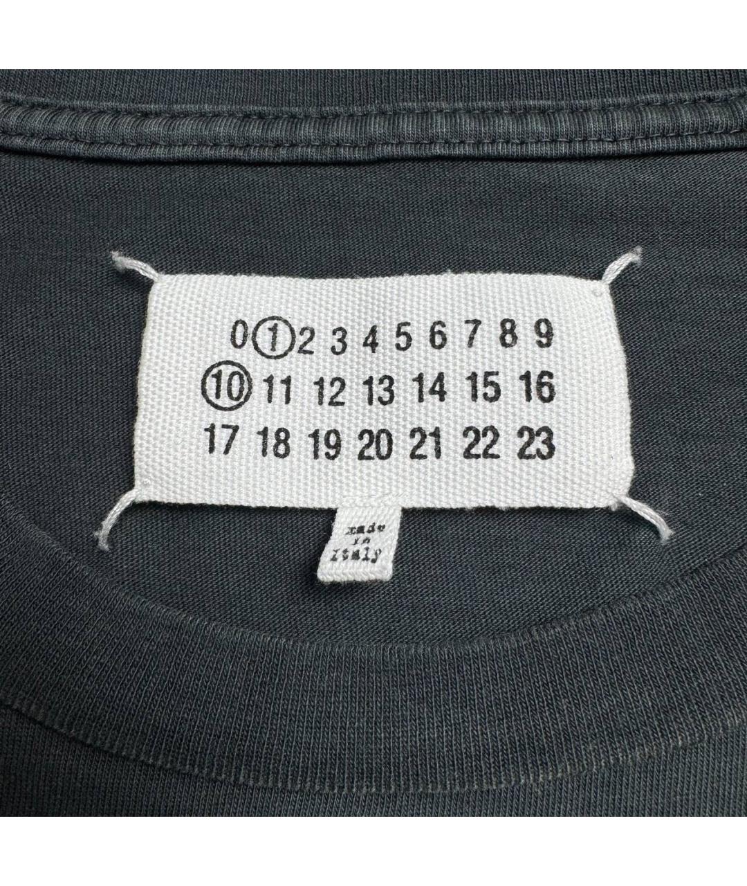 MAISON MARGIELA Серая хлопковая футболка, фото 5