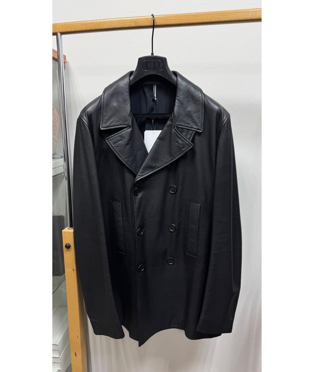 CHRISTIAN DIOR Черная куртка из экзотической кожи, фото 5