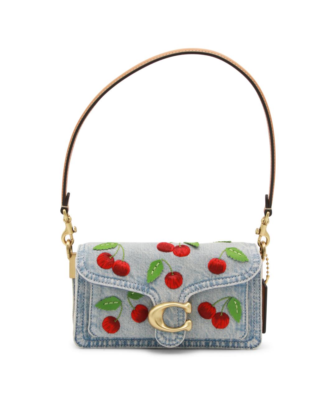 COACH Голубая деним сумка через плечо, фото 1