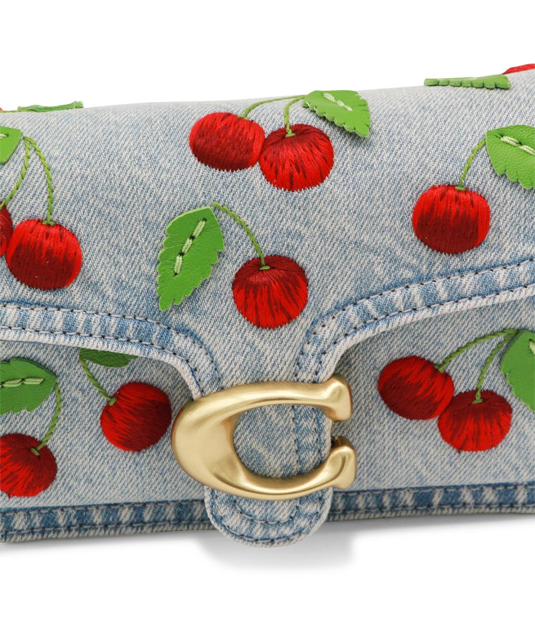 COACH Голубая деним сумка через плечо, фото 4