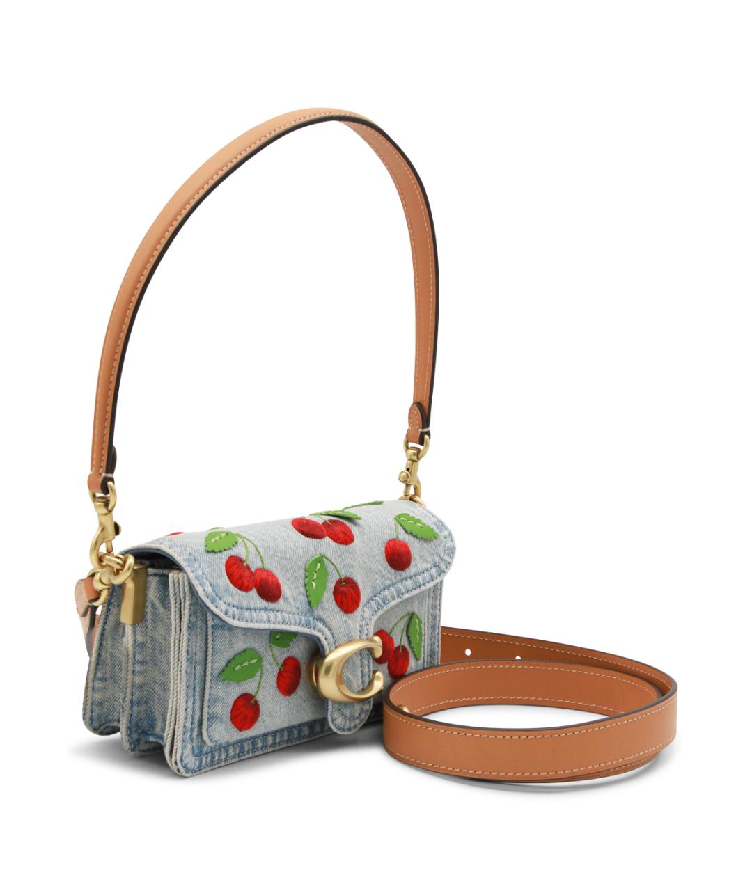 COACH Голубая деним сумка через плечо, фото 2