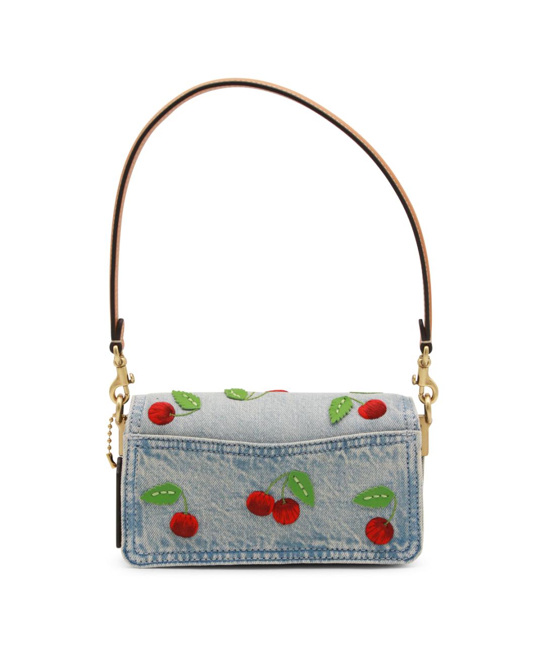 COACH Голубая деним сумка через плечо, фото 3