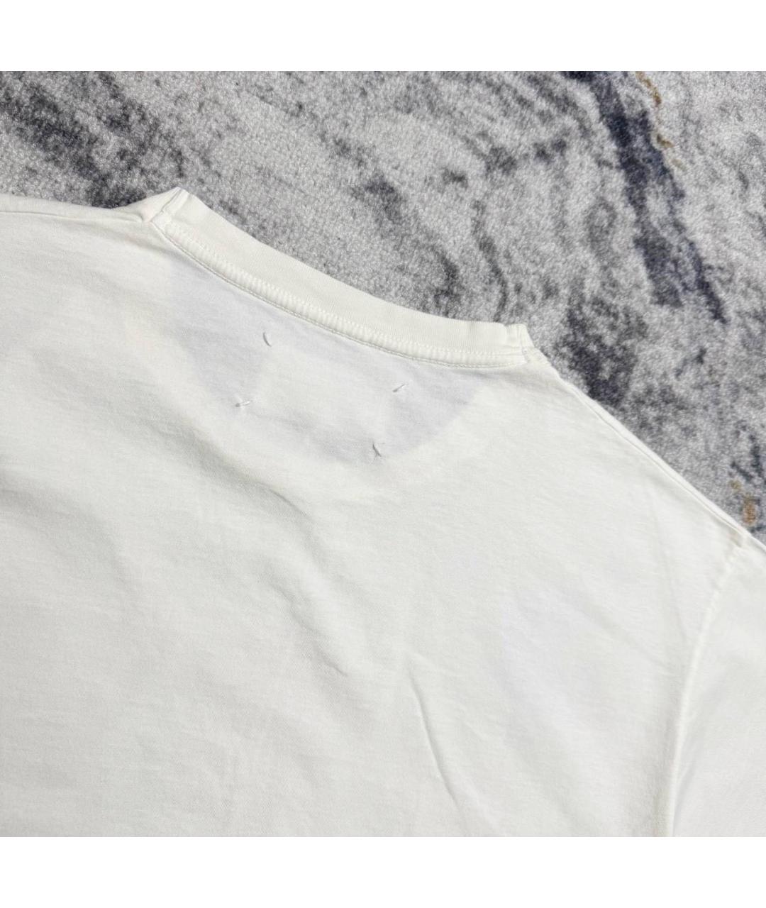 MAISON MARGIELA Бежевая хлопковая футболка, фото 4