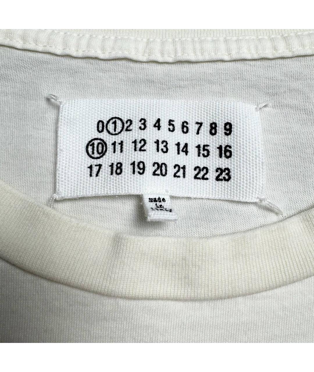 MAISON MARGIELA Бежевая хлопковая футболка, фото 5