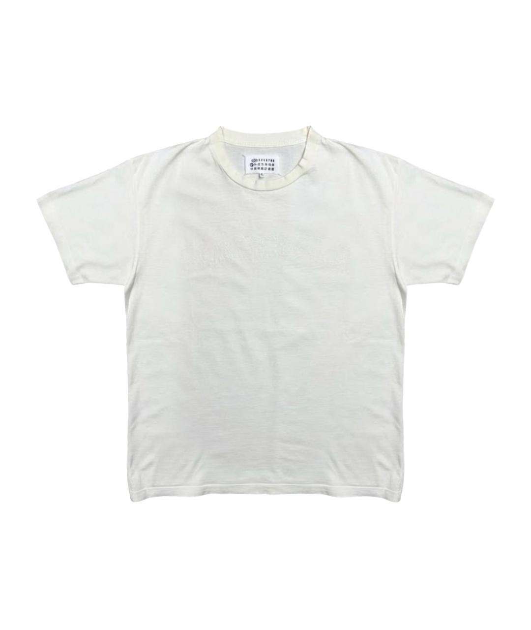 MAISON MARGIELA Бежевая хлопковая футболка, фото 1