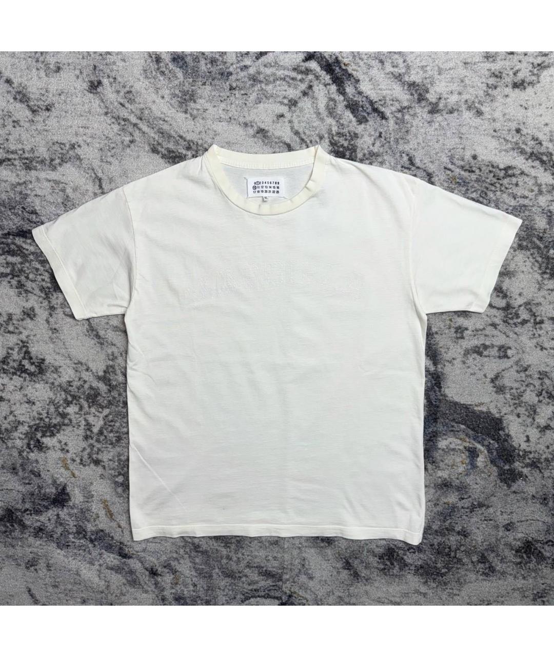 MAISON MARGIELA Бежевая хлопковая футболка, фото 6