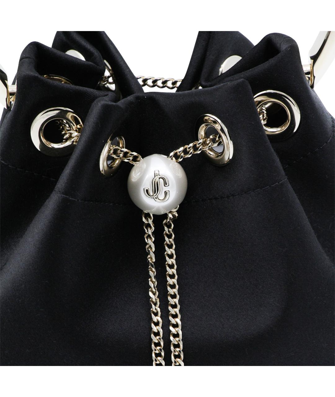 JIMMY CHOO Черная тканевая сумка тоут, фото 4