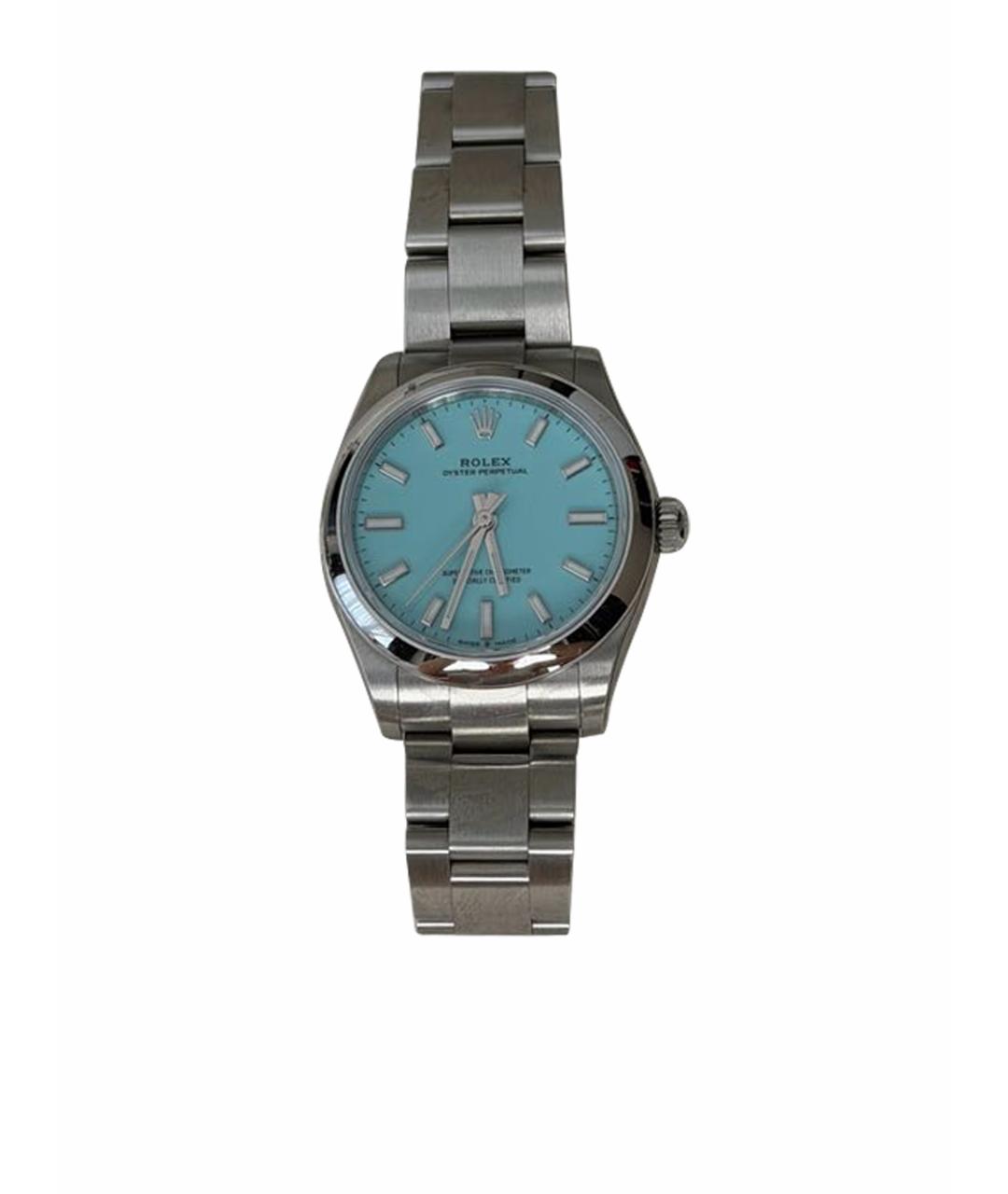 ROLEX Бирюзовые часы из белого золота, фото 1