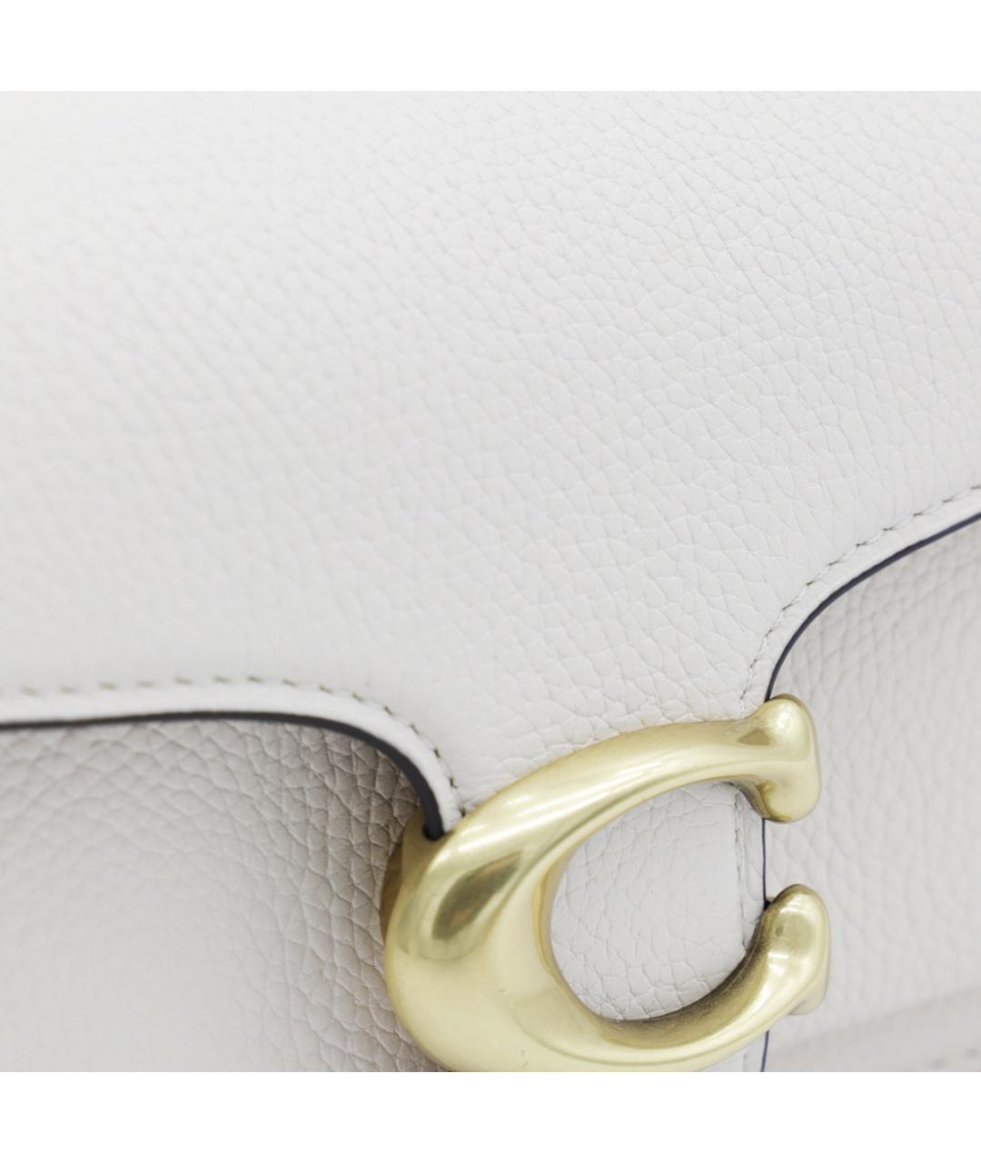COACH Белая кожаная сумка через плечо, фото 4