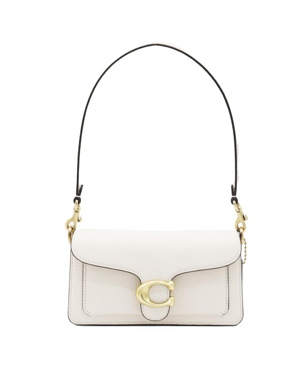 COACH Белая кожаная сумка через плечо, фото 1