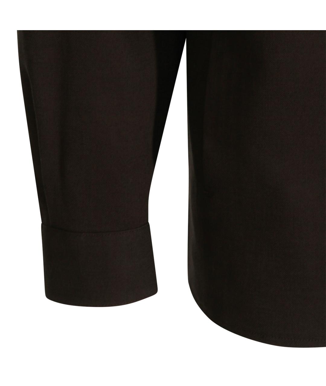 ZEGNA Коричневая льняная кэжуал рубашка, фото 5