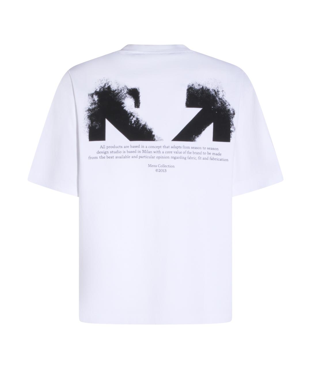 OFF-WHITE Белая хлопковая футболка, фото 2