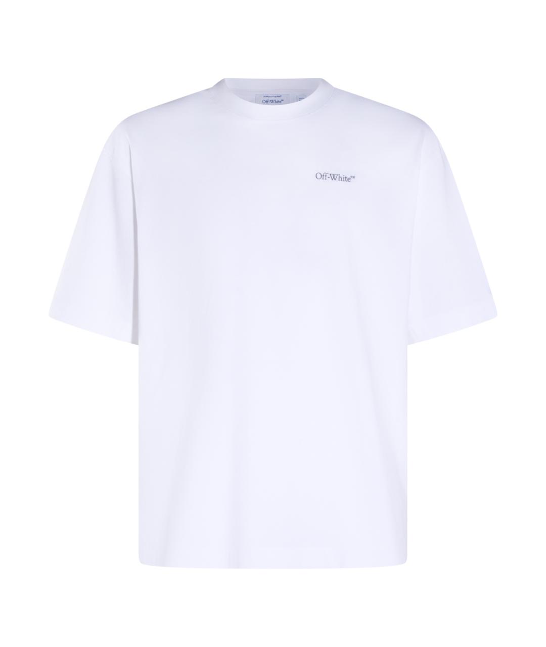 OFF-WHITE Белая хлопковая футболка, фото 1