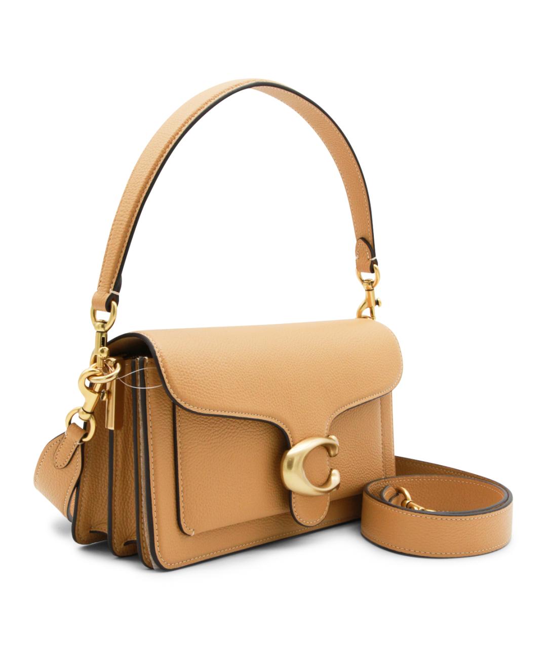 COACH Коричневая кожаная сумка через плечо, фото 2