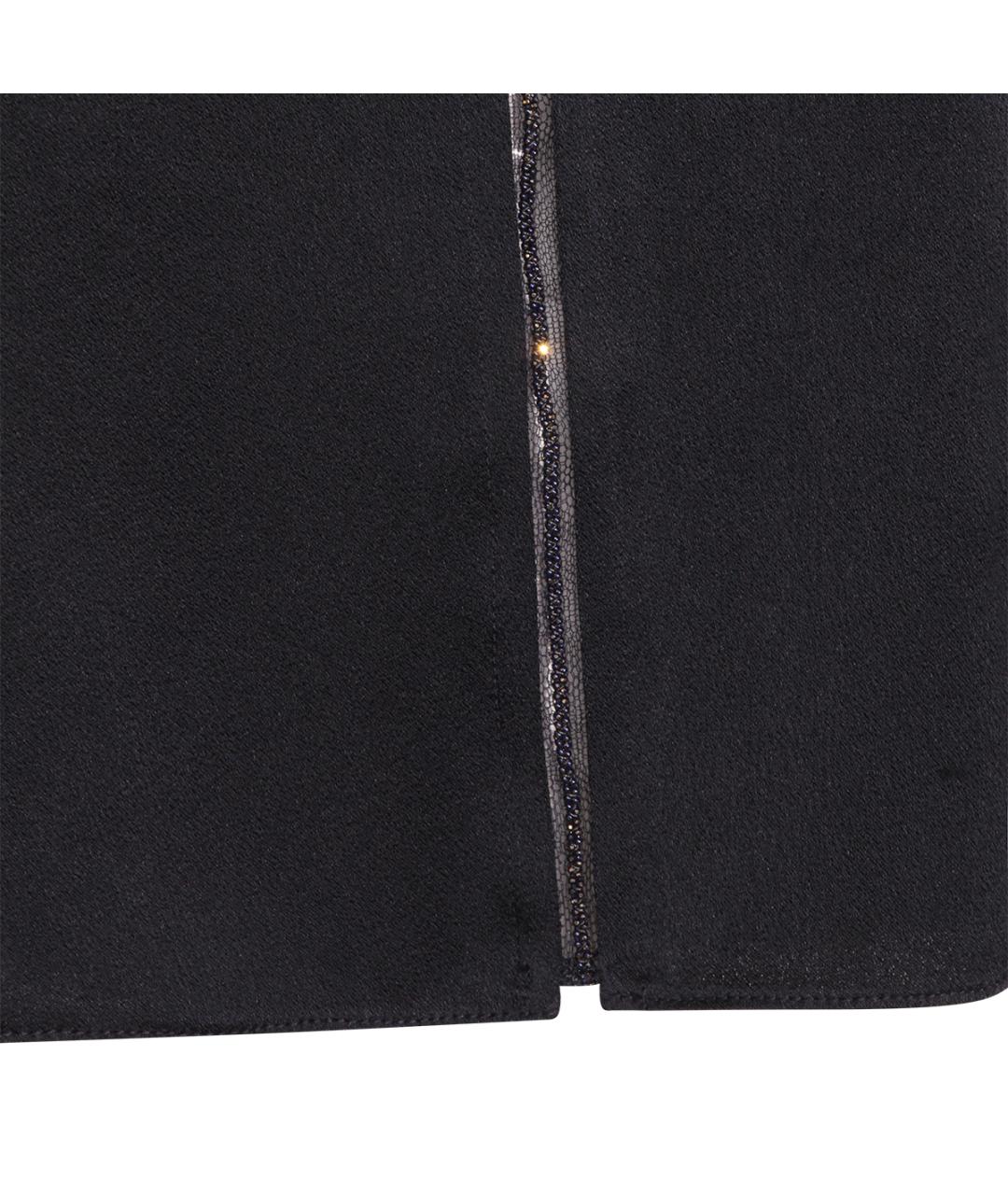 FABIANA FILIPPI Темно-синяя вискозная майка, фото 2