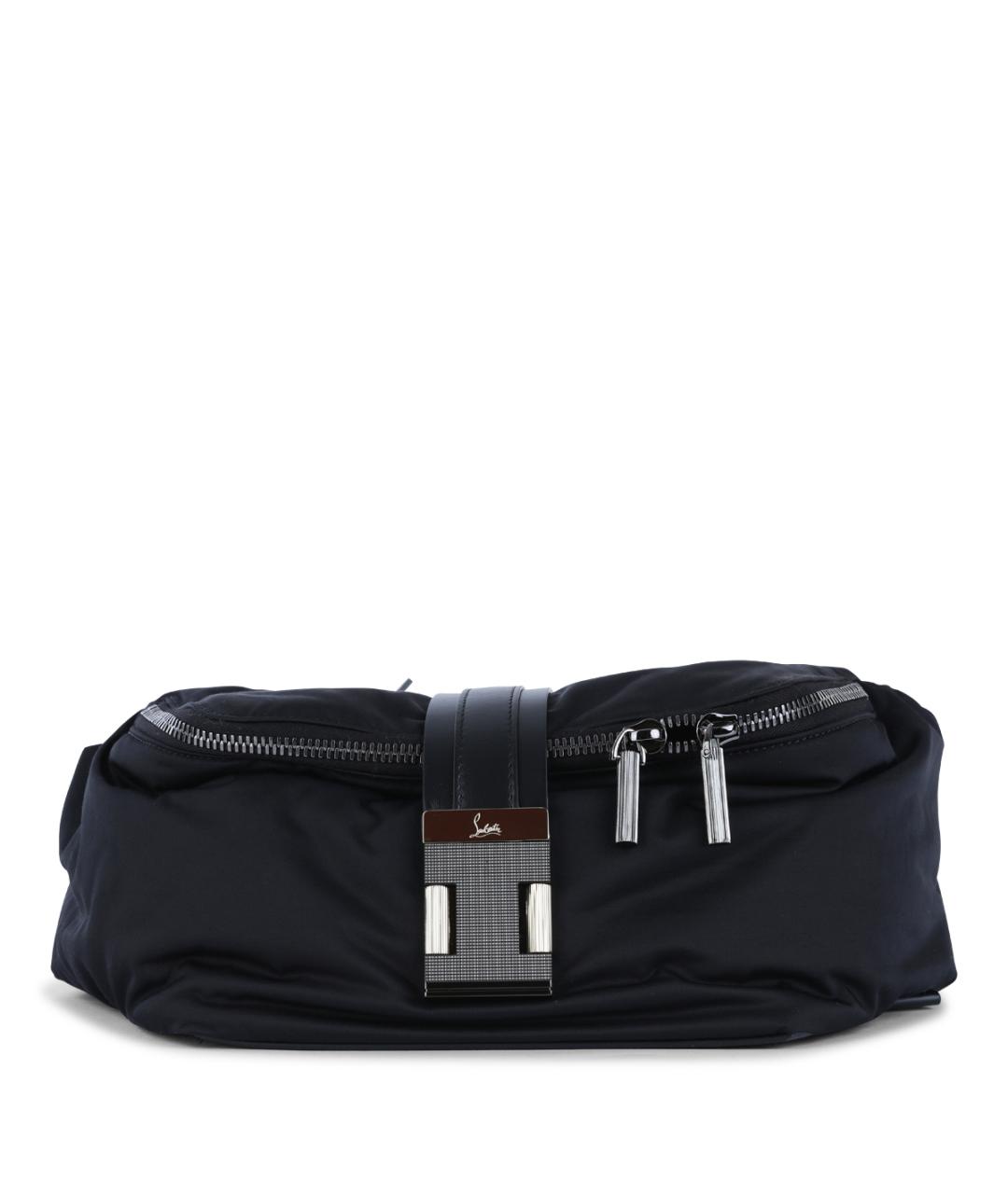 CHRISTIAN LOUBOUTIN Черная тканевая поясная сумка, фото 1