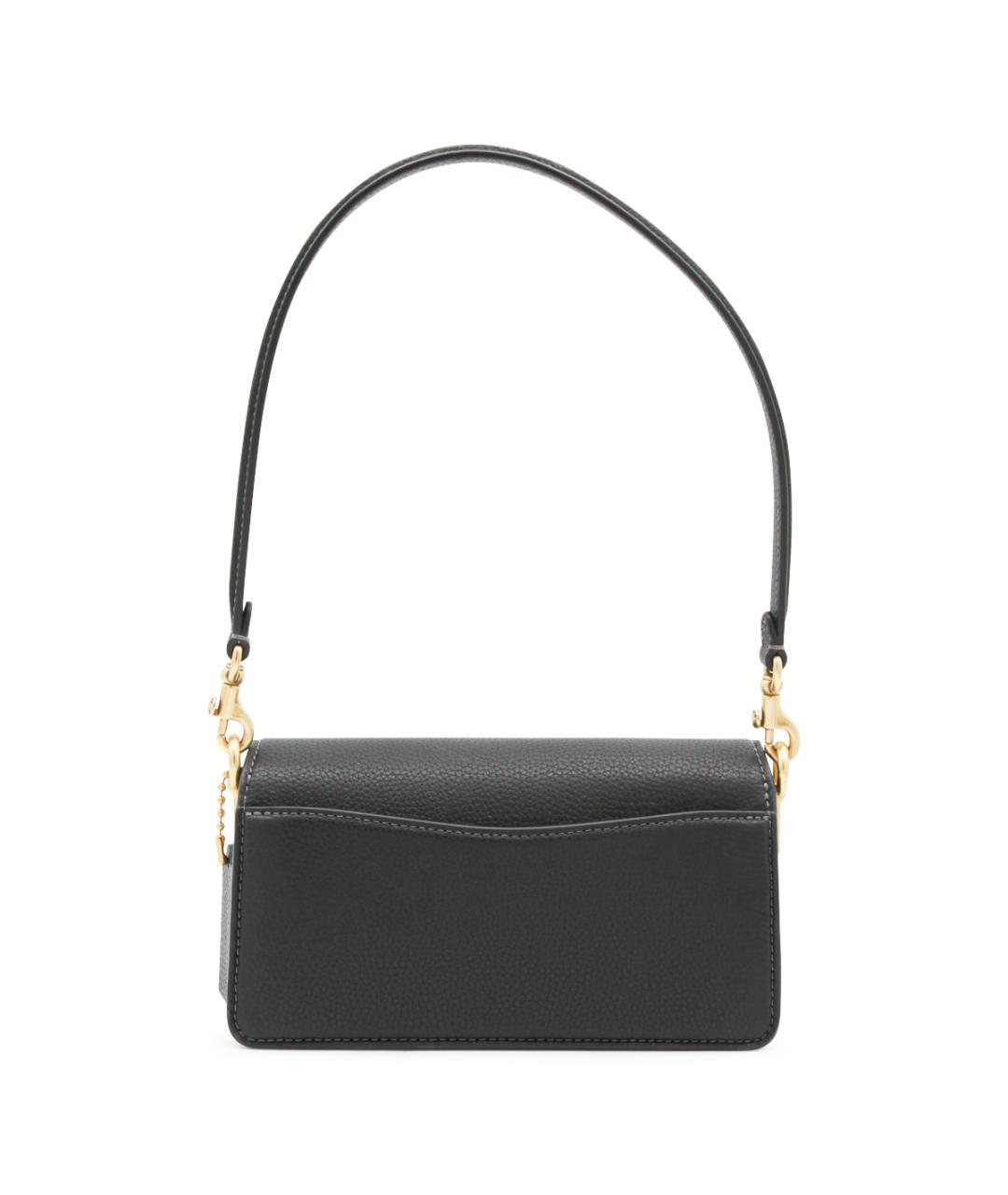 COACH Черная кожаная сумка через плечо, фото 3