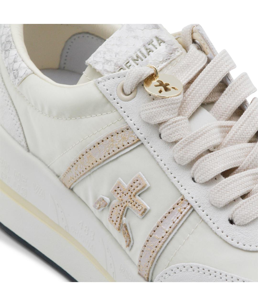 PREMIATA Бежевые замшевые кроссовки, фото 4