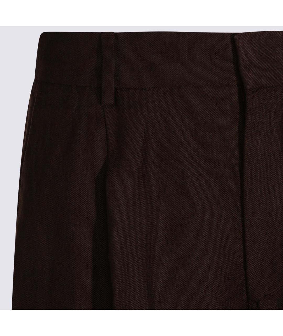 NN.07 Коричневые вискозные шорты, фото 3