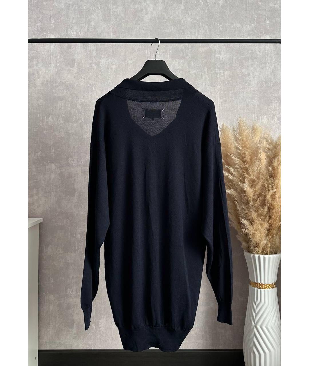 MAISON MARGIELA Темно-синее шерстяное платье, фото 2