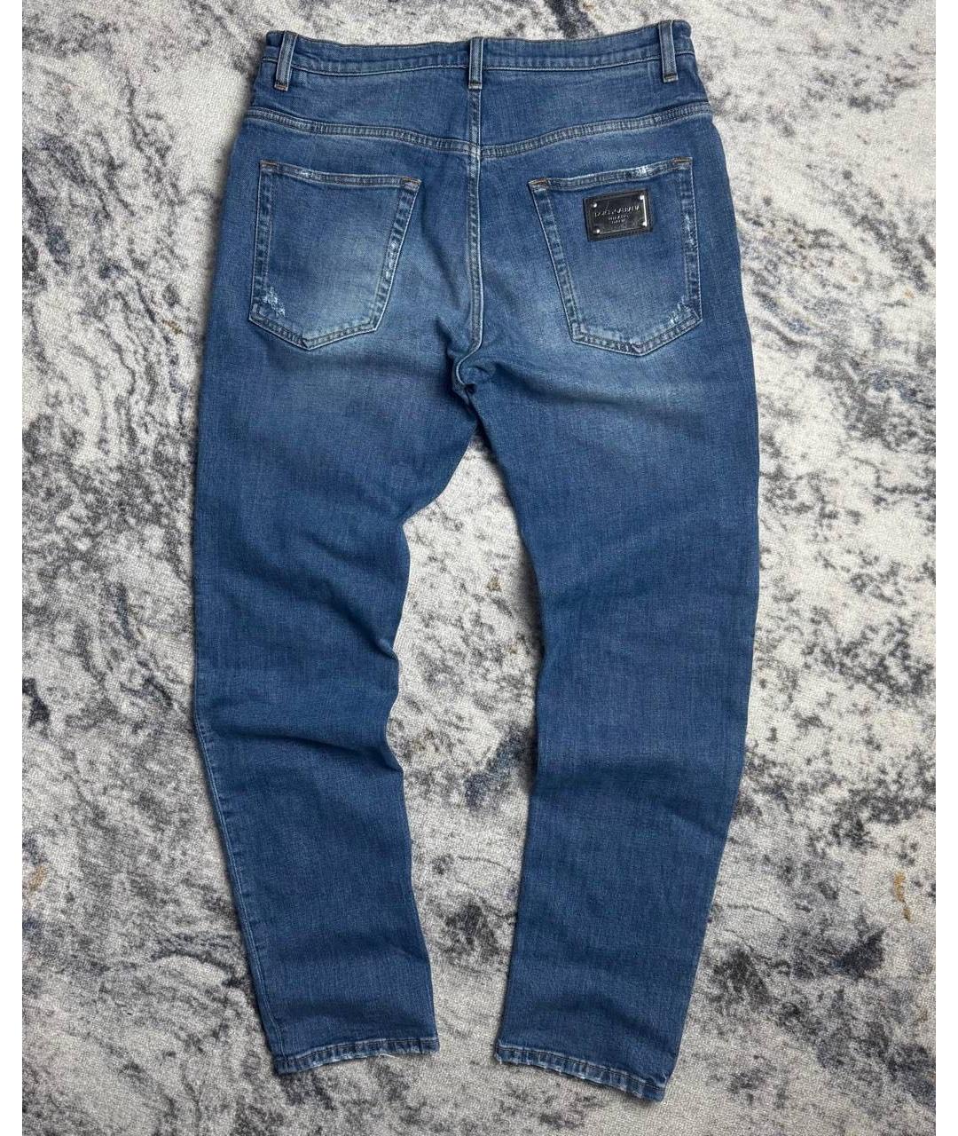 DOLCE&GABBANA Синие хлопковые джинсы, фото 2