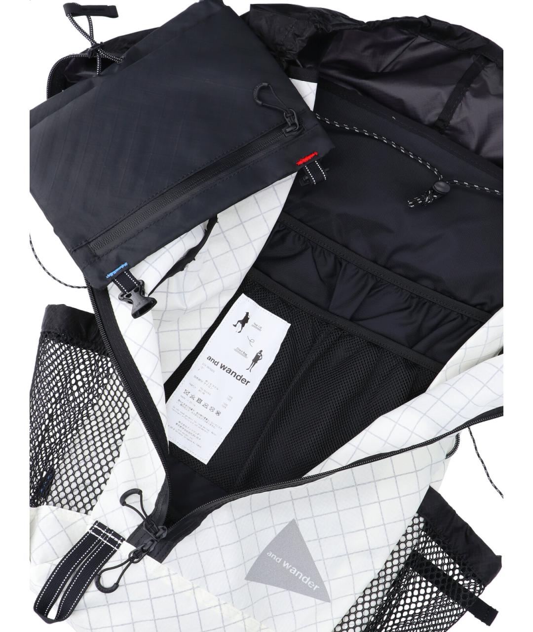 AND WANDER Белый синтетический рюкзак, фото 7