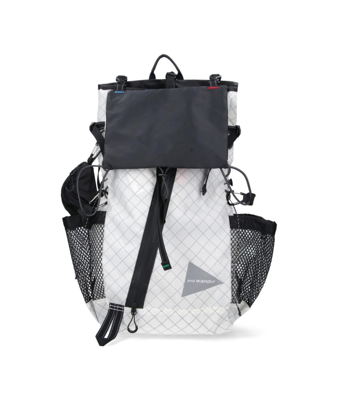 AND WANDER Белый синтетический рюкзак, фото 1