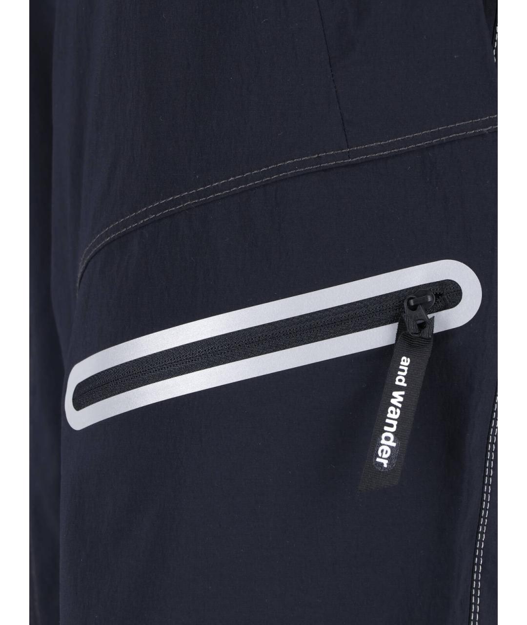 AND WANDER Черные полиамидовые шорты, фото 4