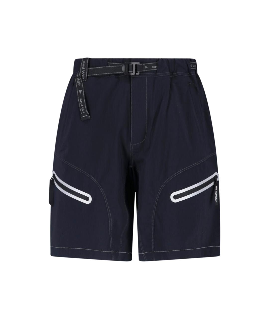 AND WANDER Черные полиамидовые шорты, фото 1