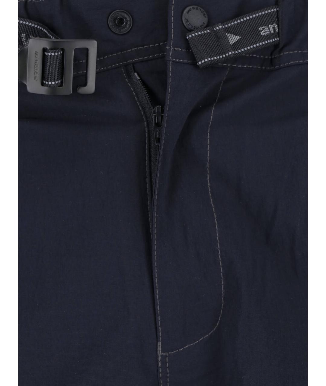 AND WANDER Черные полиамидовые шорты, фото 5