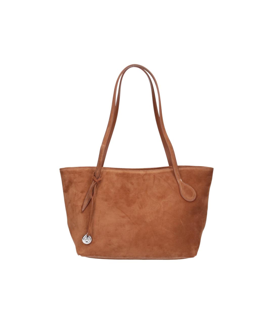 LIFFNER Коричневая замшевая сумка тоут, фото 1