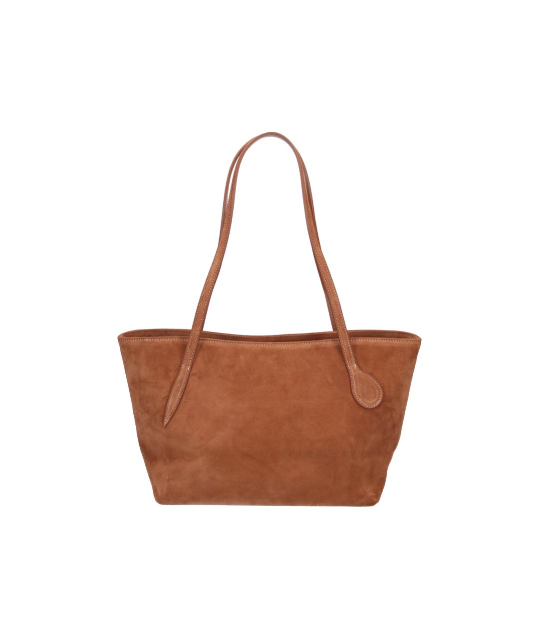 LIFFNER Коричневая замшевая сумка тоут, фото 3