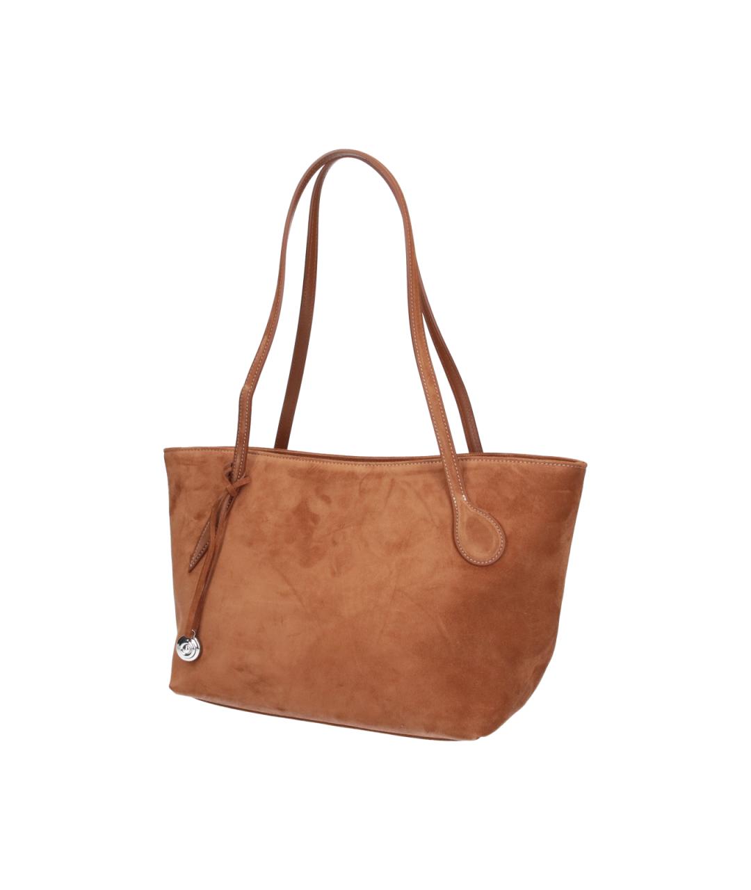 LIFFNER Коричневая замшевая сумка тоут, фото 2