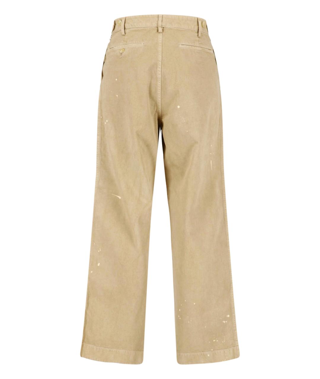 AURALEE Бежевые хлопковые повседневные брюки, фото 2