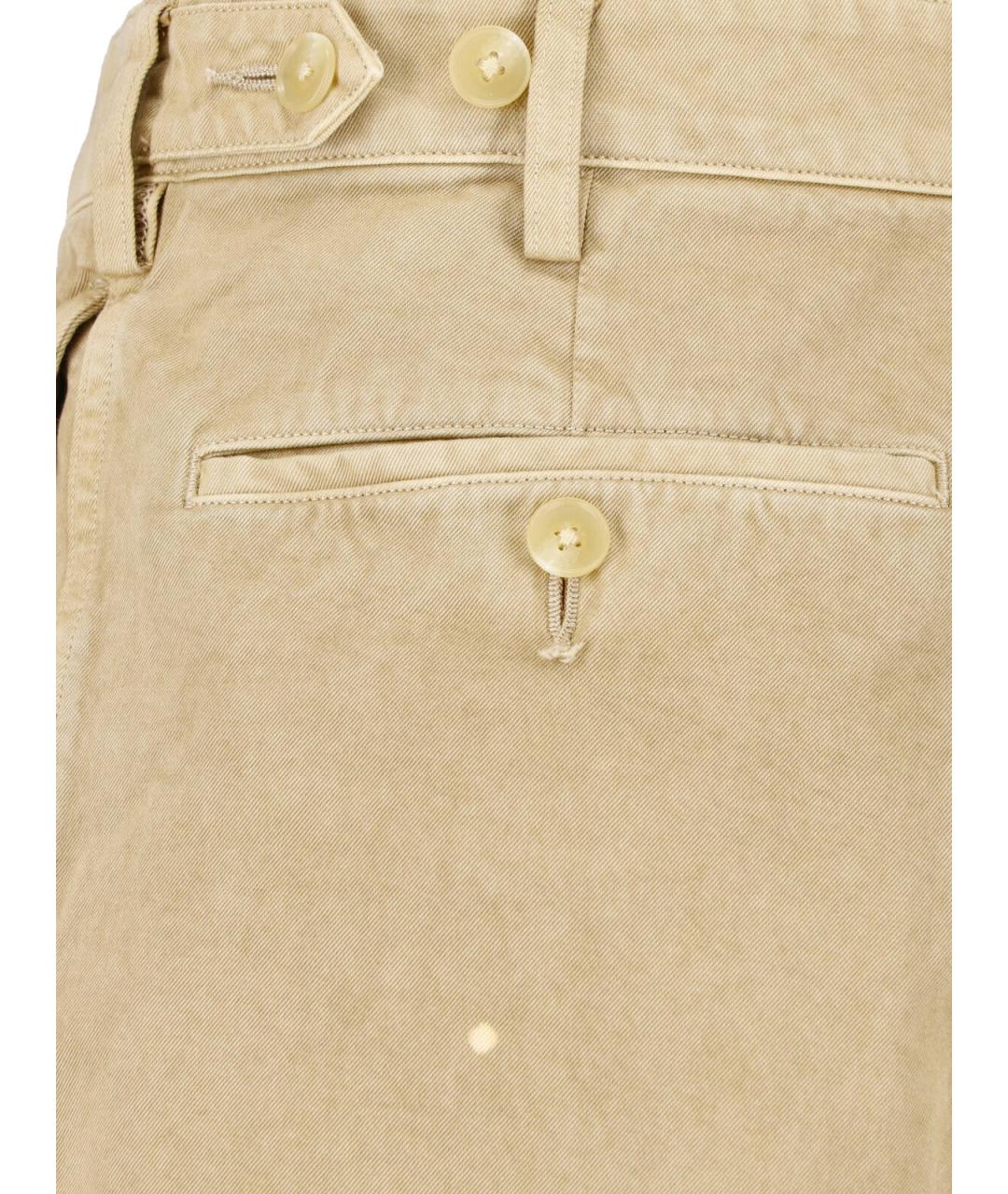 AURALEE Бежевые хлопковые повседневные брюки, фото 5