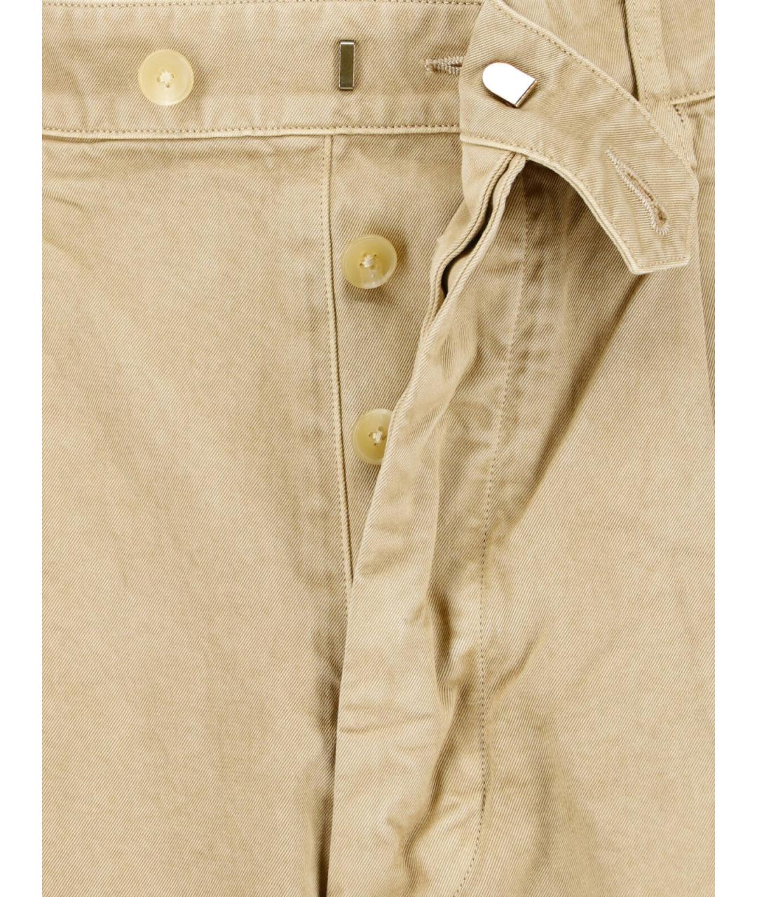 AURALEE Бежевые хлопковые повседневные брюки, фото 4
