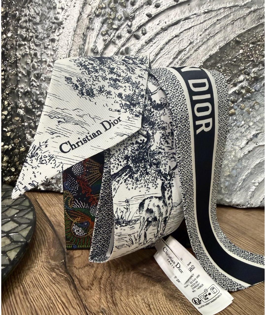 CHRISTIAN DIOR Голубая кожаная сумка с короткими ручками, фото 8