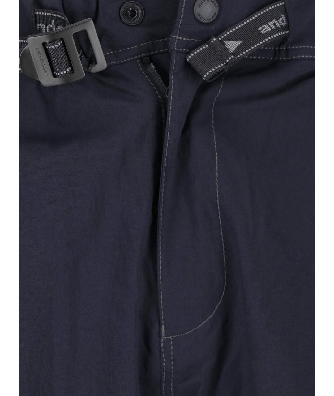 AND WANDER Черные полиамидовые повседневные брюки, фото 5