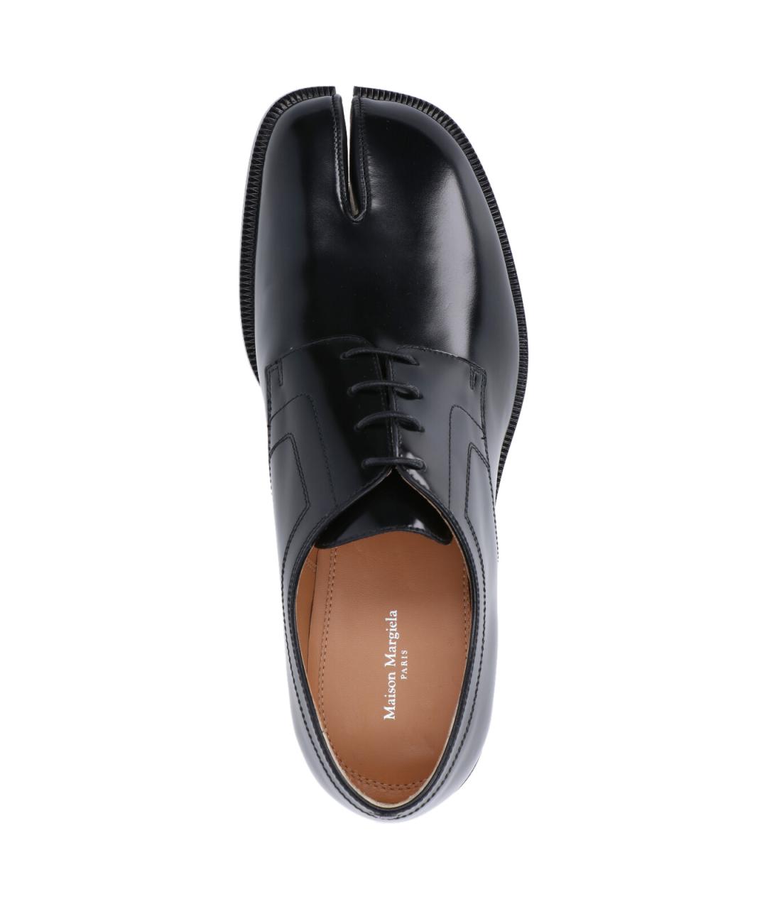 MAISON MARGIELA Черные кожаные туфли, фото 5