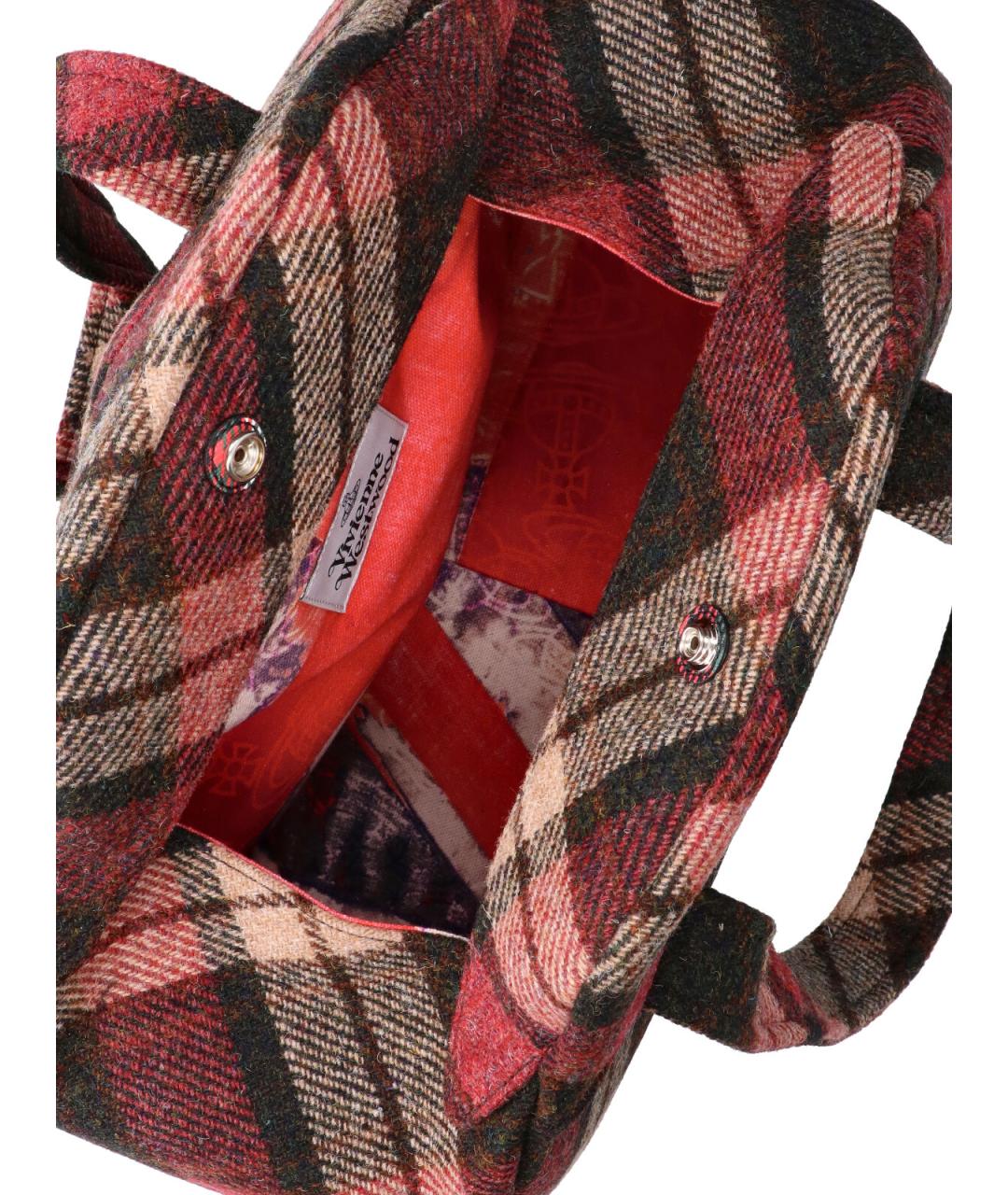 VIVIENNE WESTWOOD Красная шерстяная сумка через плечо, фото 4