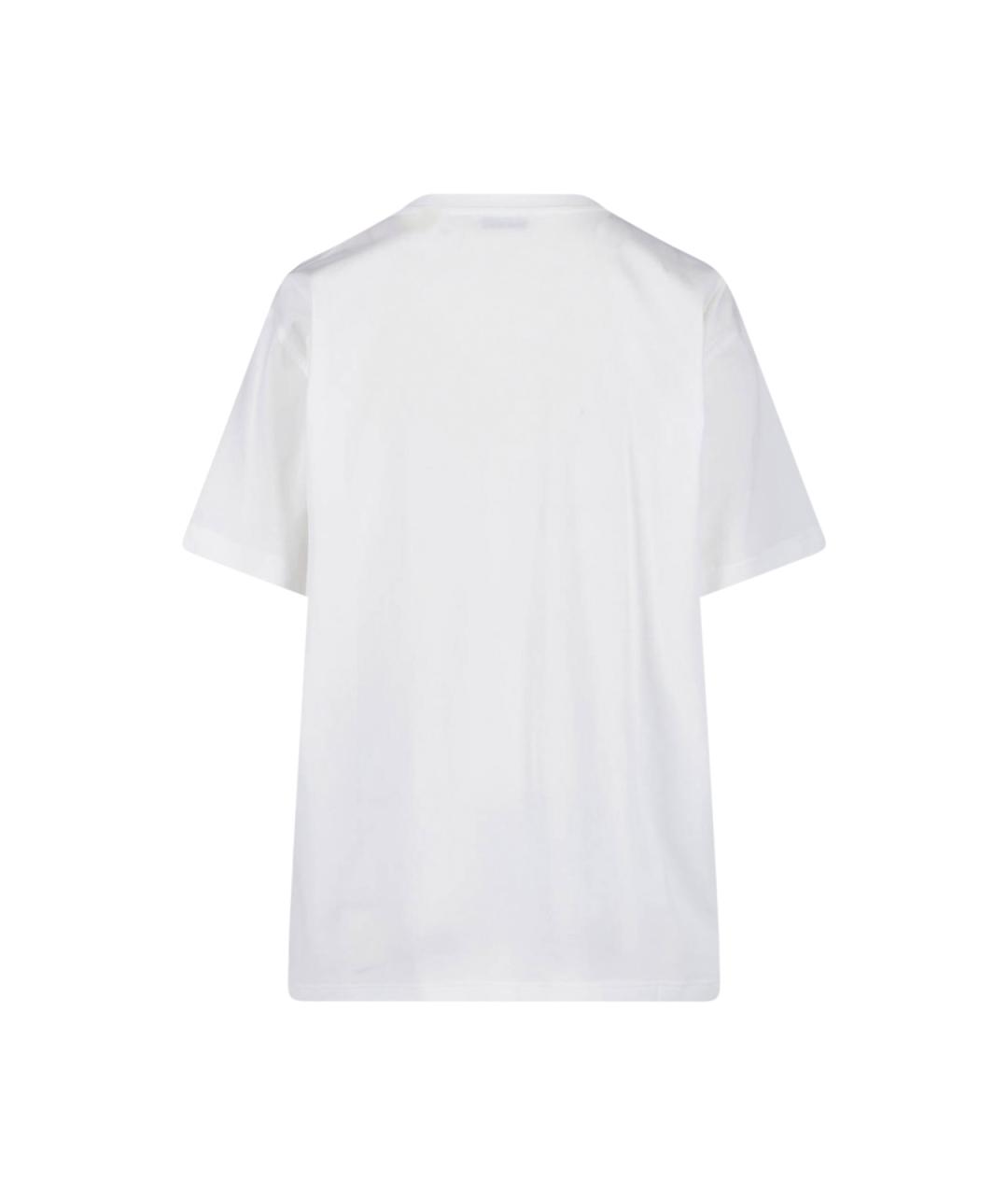 BURBERRY Белая хлопковая футболка, фото 2