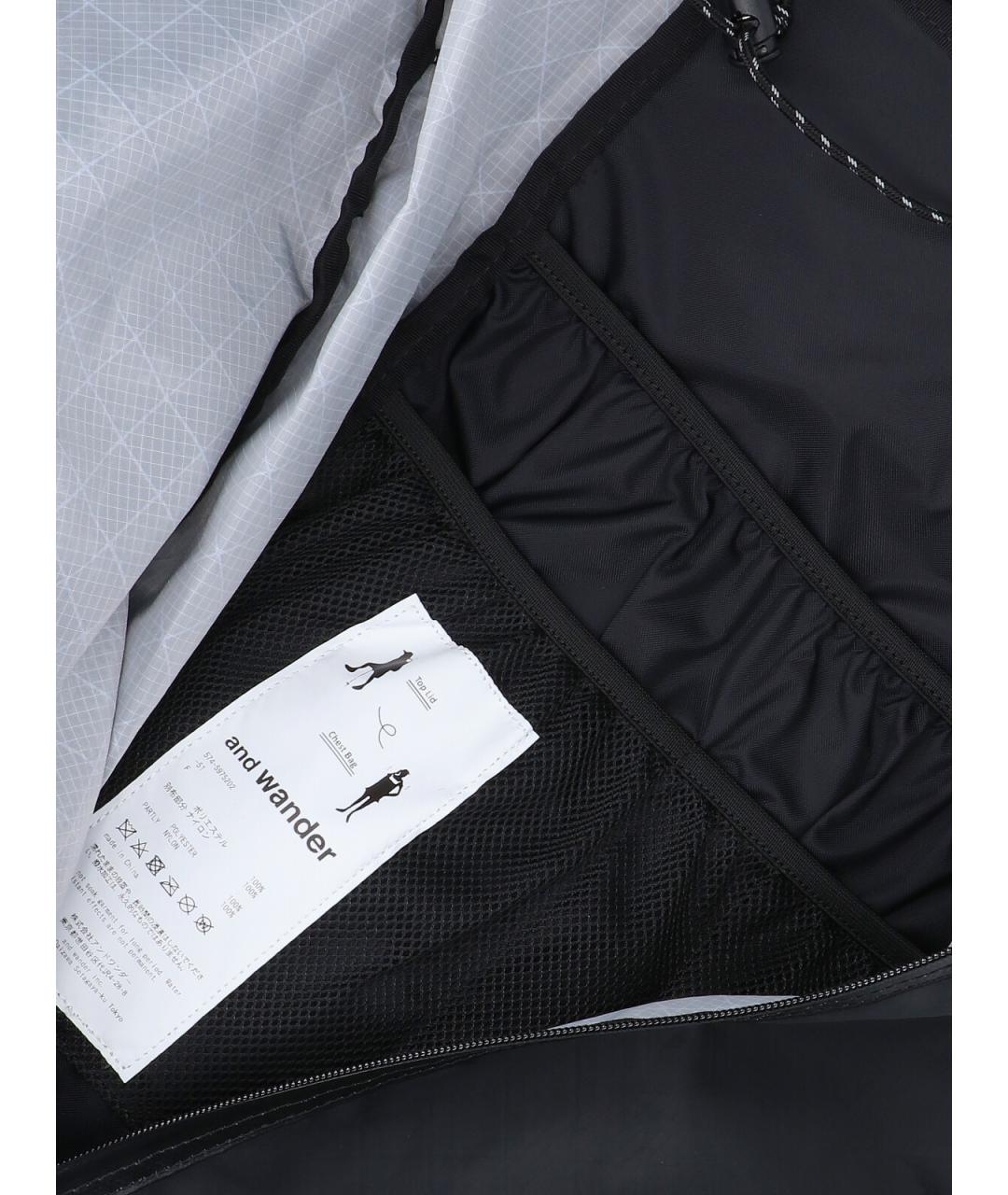 AND WANDER Черный синтетический рюкзак, фото 7