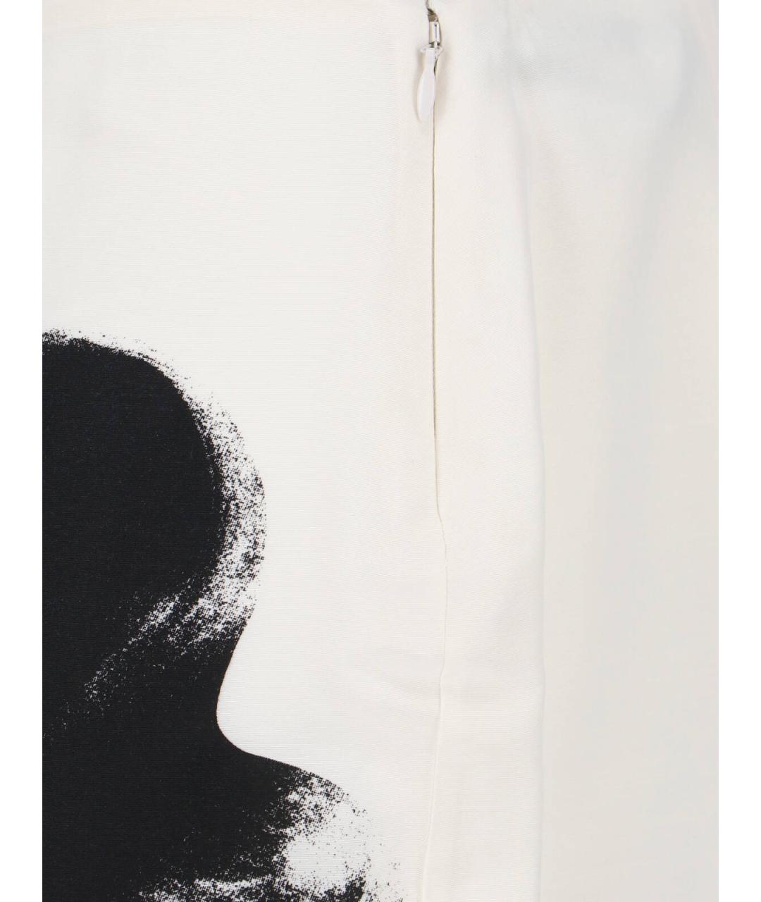 VERSACE Белая шелковая юбка миди, фото 5